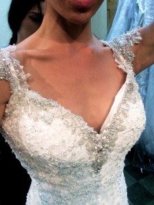 Wedding Dress with Beautiful Bead Work